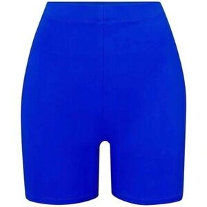 Skims Swim Mid Waist Shorts Cobalt Blue Small